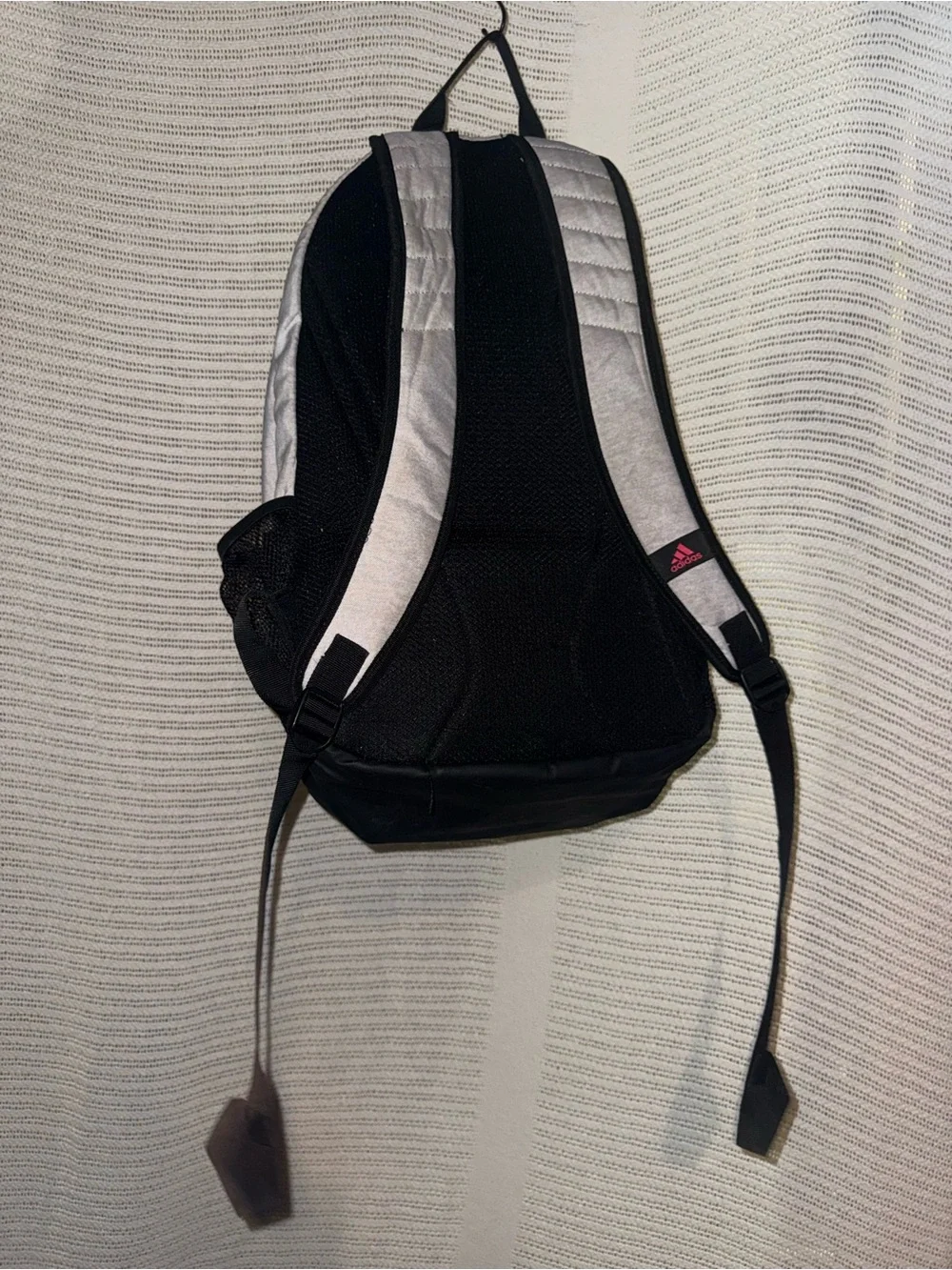 adidas White and Pink Kids Backpack